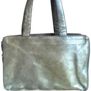 Rare vintage Bottega Veneta olive green laptop bag